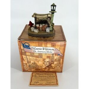 Maurice Wideman Vintage 1989 AC-050 News Stand Ceramic Figurine Includes COA